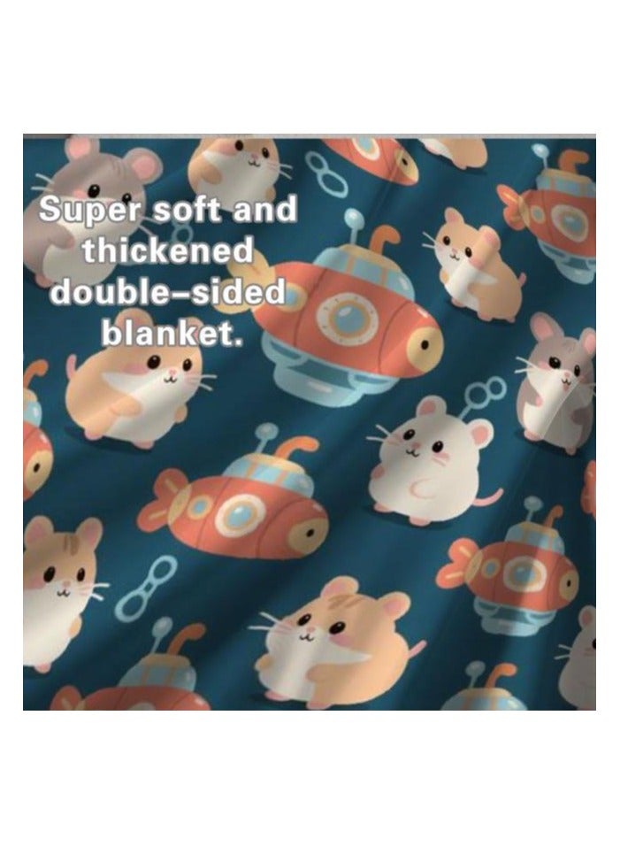 عام بطانية رقيقة من الفانيلا (دافئة ومريحة، ومناسبة للنوم واستخدام الألعاب وإزالة الغبار ومقاومة للرمل) 150 سم * 200 سم - 31 - Image 5