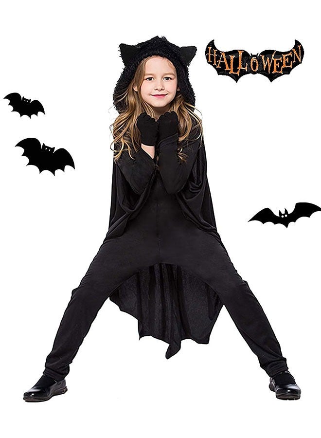 GoldenLike Kids Bat Costumes,Black Bat Costumes for Boys and Girls,Vampire Costume,Bat Cape with Wing and Gloves,Scary Animal Bat Cosplay Costumes Set for  Birthday Cosplay Party (Size:S) - Image 4