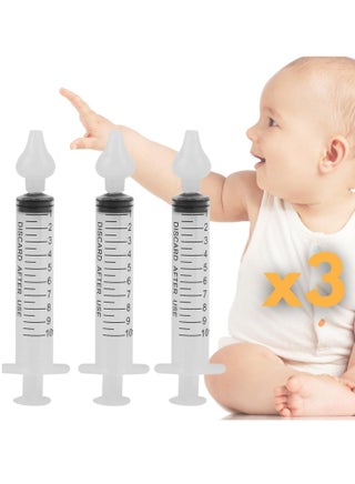 3Pcs Baby Nasal Aspirator Syringe Baby Nose Cleaner Rhinitis Nasal Washer Irrigator Baby Nose Washing for Children 10ML - view 2