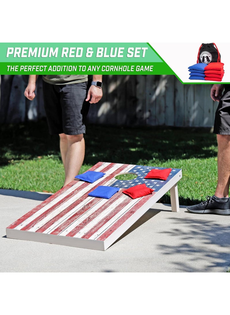 GoSports GoSports Official Regulation Cornhole Bean Bags Set of 8  for Competitive Cornhole Games  All Weather  American Stars and Stripes or Red and Blue  - Image 5