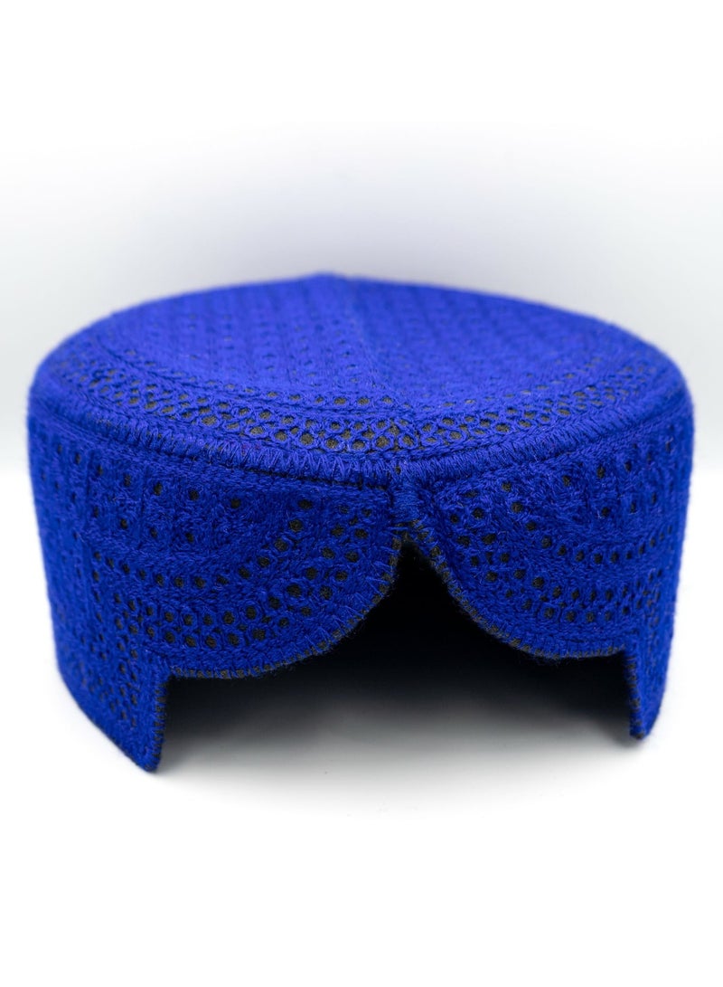 Sindhi Topi Kufi Traditional Ethinic Handmade Cap with Embroidered Front Cut for Kids, Ramadan, Eid Gift for Muslims Made in Pakistan - Image 3