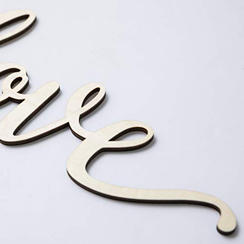 Lamantery Love Wooden Sign 2Pack Cutout Love Wood Letter Hanging Decorative DIY Words Sign Door for Home Shop Hotel - Image 4