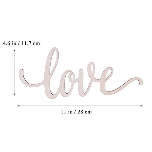 Lamantery Love Wooden Sign 2Pack Cutout Love Wood Letter Hanging Decorative DIY Words Sign Door for Home Shop Hotel - Image 2