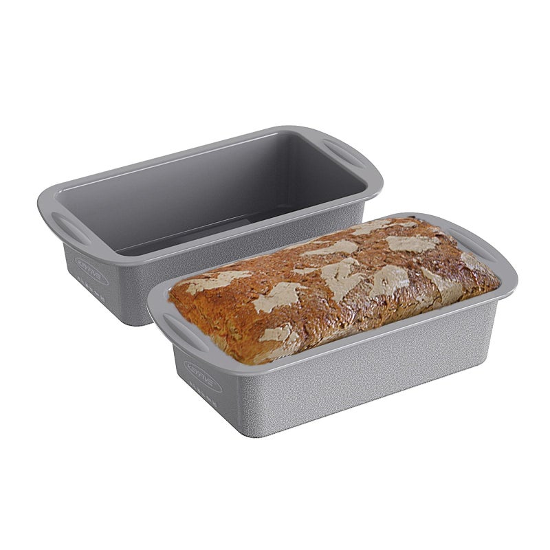 KEYFIVE Silicone Loaf Pans for Baking Bread 9x5 inch 2Pcs Bread Loaf Pans for Homemade Bread Nonstick Silicone Baking Molds for Meatloaf Toast