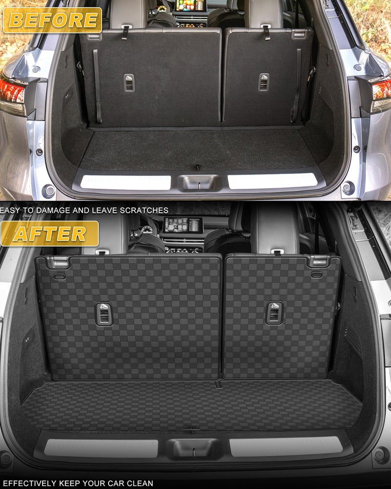 TTX LIGHTING Cargo Liner & Backrest Mat Compatible with 2022-2026 Infiniti QX60 - All Weather Protection PU Leather Trunk Mat - Image 2