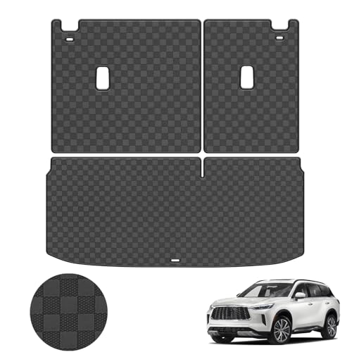 TTX LIGHTING Cargo Liner & Backrest Mat Compatible with 2022-2026 Infiniti QX60 - All Weather Protection PU Leather Trunk Mat - Image 1