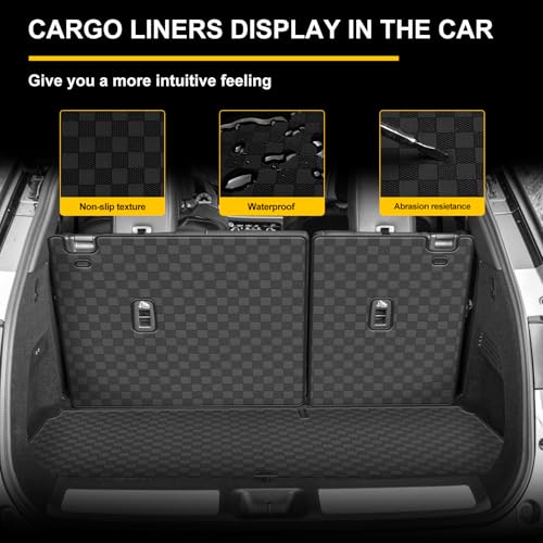 TTX LIGHTING Cargo Liner & Backrest Mat Compatible with 2022-2026 Infiniti QX60 - All Weather Protection PU Leather Trunk Mat - Image 4