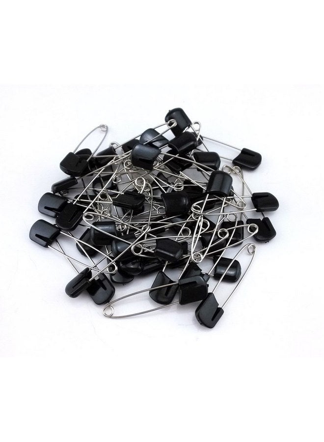 يوتون دبابيس أمان للأطفال برأس بلاستيكية سوداء من يوتون، 50 قطعة، دبابيس أمان للحفاضات القماشية للأطفال - Image 1