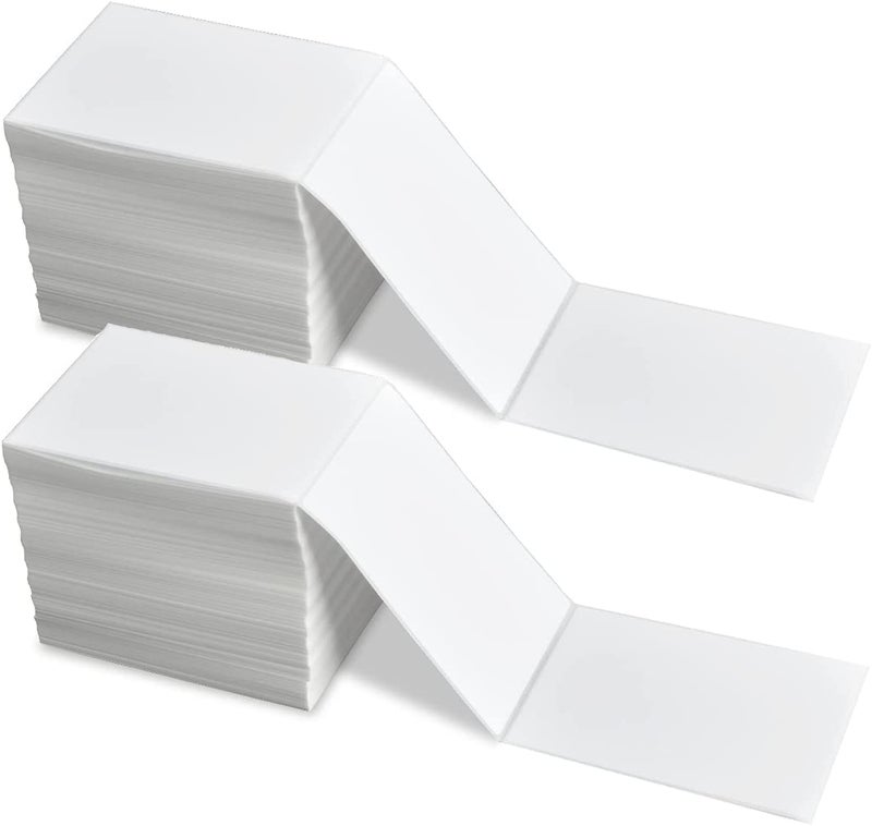 4x6 Thermal Labels FungLam 2000 Fanfold 4 x 6 Direct Thermal Shipping Labels Thermal Printer Labels with Perforated line Permanent Adhesive Compatible Zebra Rollo Label Printer