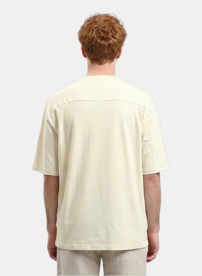 RAVIN Men Comfy Elbow-Sleeves Cotton Tee - Image 2