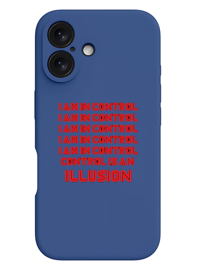 Theodor iPhone 16 Plus Blue Protective Slim Fit Case Liquid Silicone Cover with Full Body Protection Anti-Scratch Shockproof Case For iPhone - Control - Image 1