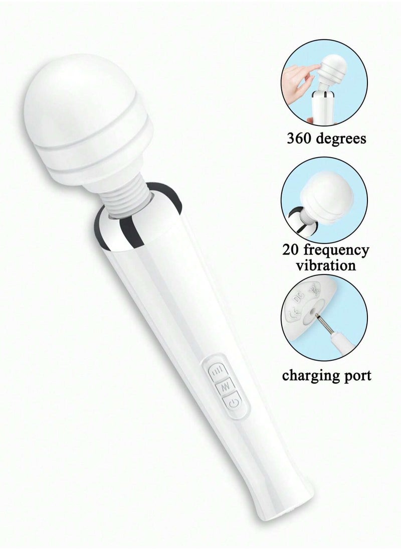 Generic Handheld Wireless Deep Tissue Body Massager White  - Image 3