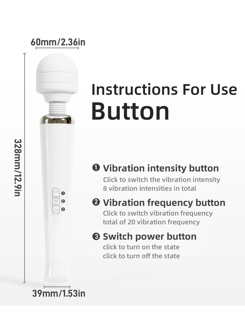 Generic Handheld Wireless Deep Tissue Body Massager White  - Image 4