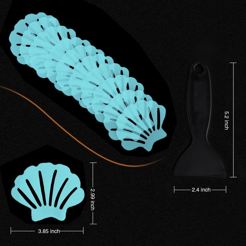 Secopad Original Bathtub Stickers Non-Slip, River-Mussel Safety Shower Treads Adhesive Appliques with Premium Scraper - Image 4