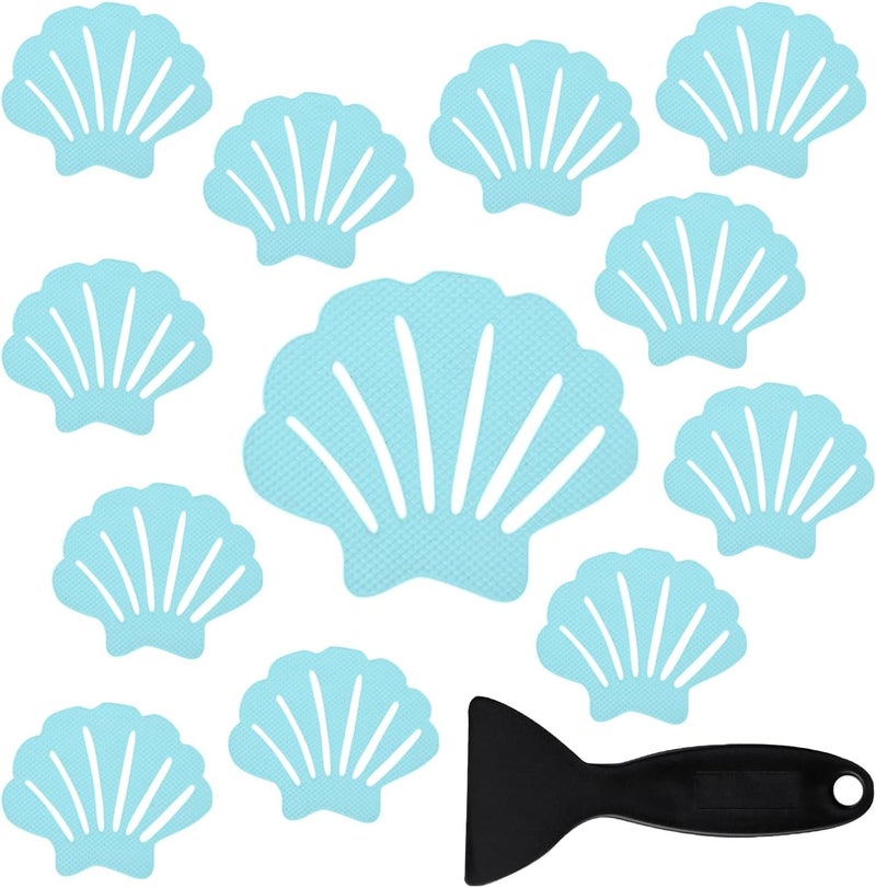 Secopad Original Bathtub Stickers Non-Slip, River-Mussel Safety Shower Treads Adhesive Appliques with Premium Scraper - Image 1