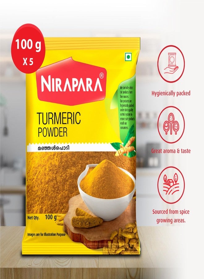 Nirapara Turmeric Powder for Incredible Taste and Flavour| Perfectly Grounded for Rich Texture & Aroma| No Added Flavours & Colours| Hygienically Packed| 100g x 5 | 500 gms - Image 4