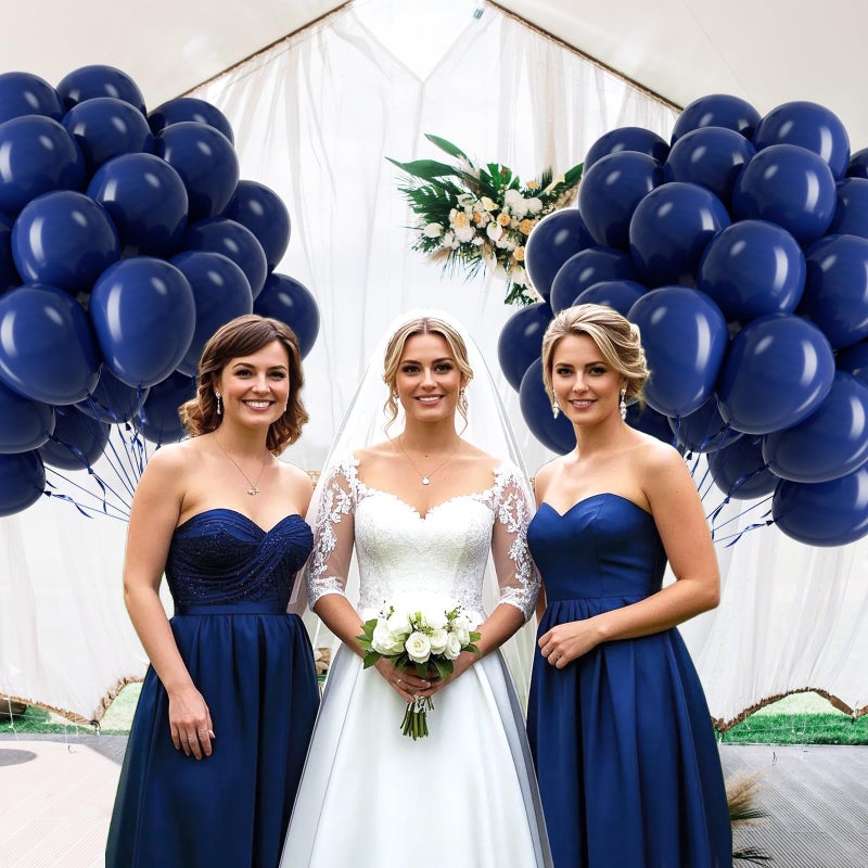 awenztech Navy Blue Balloons 12 inch, Navy Latex Balloons 50pcs Party Balloon for Graduation Wedding Birthday Party Decorations - Image 5
