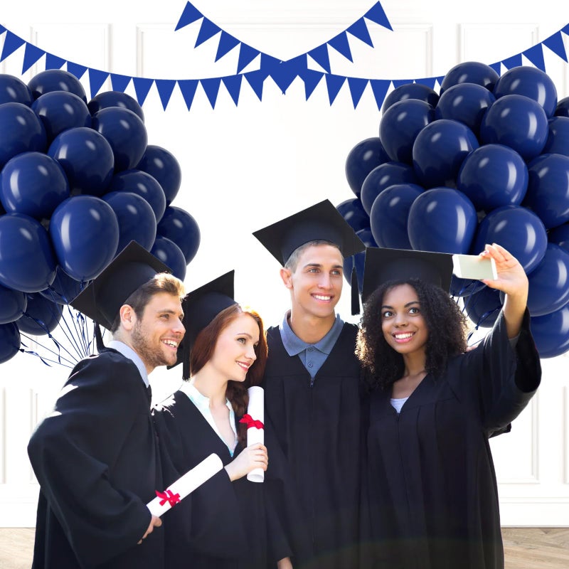 awenztech Navy Blue Balloons 12 inch, Navy Latex Balloons 50pcs Party Balloon for Graduation Wedding Birthday Party Decorations - Image 4