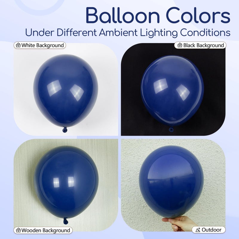 awenztech Navy Blue Balloons 12 inch, Navy Latex Balloons 50pcs Party Balloon for Graduation Wedding Birthday Party Decorations - Image 3