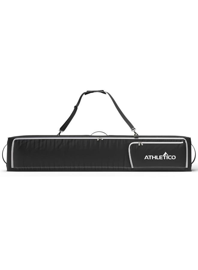 Athletico Rolling Double Ski Bag - Padded Ski Bag with Wheels for Air Travel (Black, 175cm) - Image 2