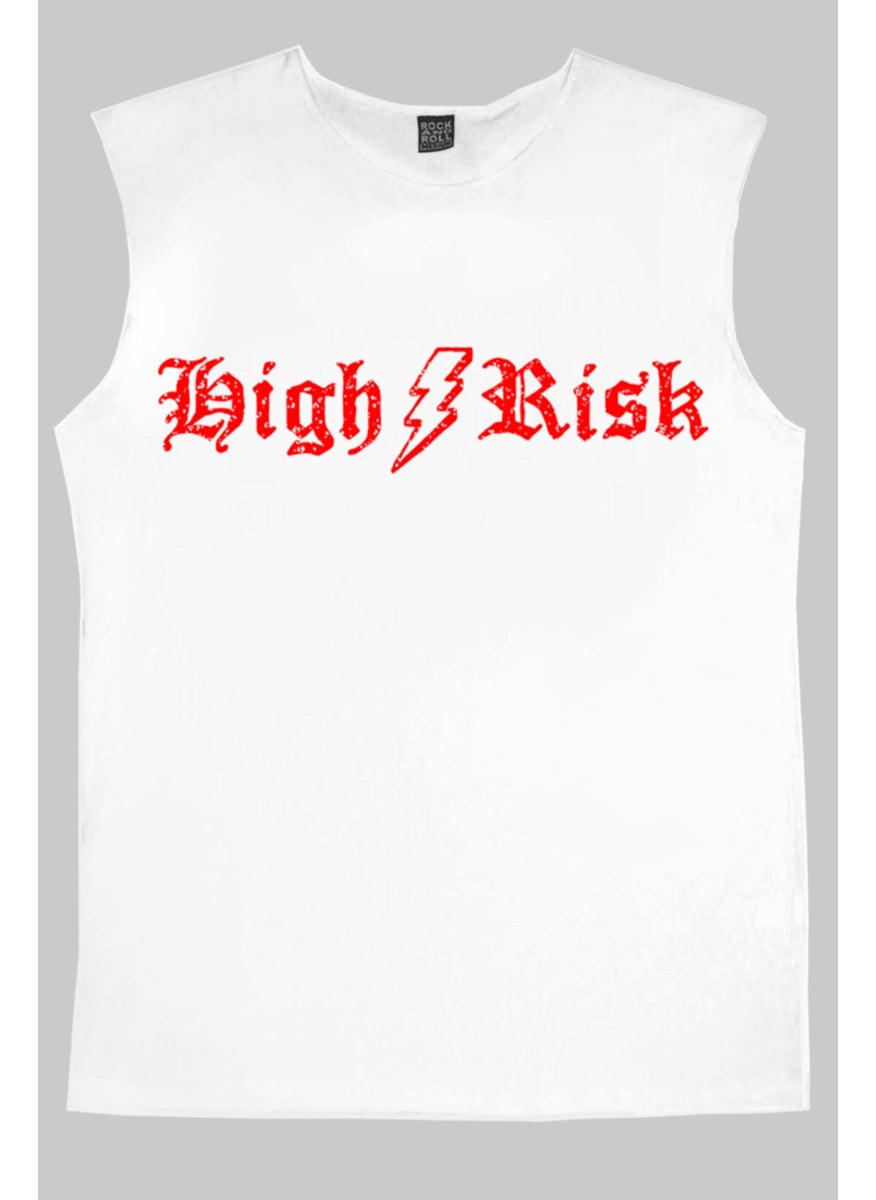 High Risk White Men's Cut Sleeve / Sleeveless T-Shirt - pzsku/ZD5F9080A60A602DFA72EZ/45/_/1739291077/7e9b0a37-dc57-4235-bafb-45a4a4077a49