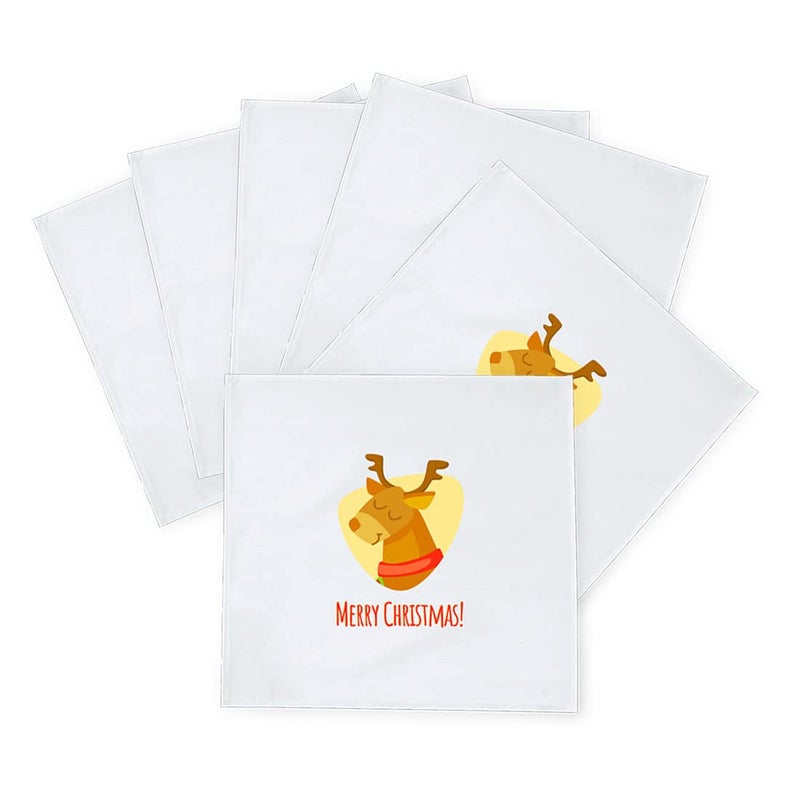 Khakee 6 Pcs Christmas Theme Silk Table Napkins 10x 10 for Xmas Decoration Christmas OrnamentsChristmas Giftxmas21163 - Image 2