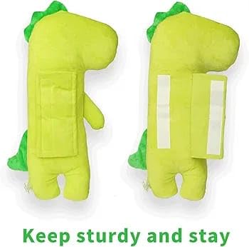 ZUKU ZUKU Kids car suppport Printed u-Shape Travelling Neck Band for Newborn Baby Mothers, Kids Neck Back Safety Cushions Teddy Pillow Soft Toys (Kids car Support Pillow seat Belt Green) - Image 4