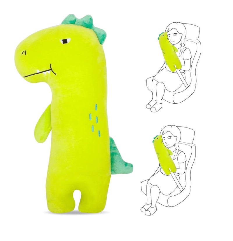 ZUKU ZUKU Kids car suppport Printed u-Shape Travelling Neck Band for Newborn Baby Mothers, Kids Neck Back Safety Cushions Teddy Pillow Soft Toys (Kids car Support Pillow seat Belt Green) - Image 2