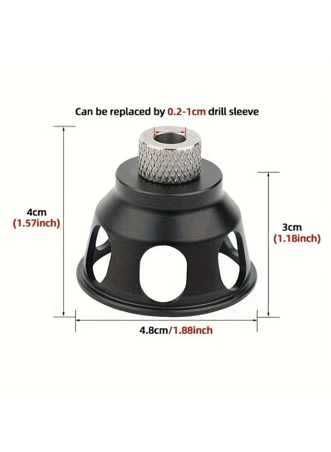 Black Vertical Hole Locator Aluminum Alloy Drill Bit With Positioner And Nine Drill Bushings - Image 4