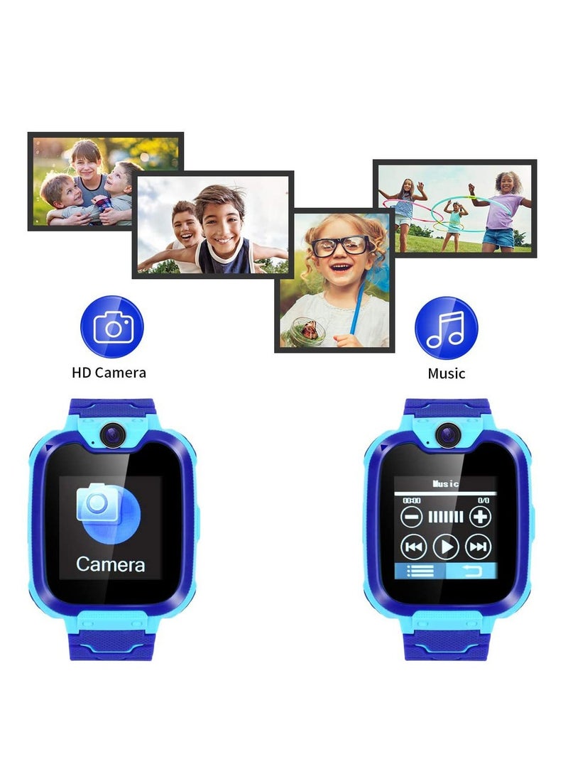 Generic - Kids Smart Watch for Boys and Girls, Kids' Watches with Games, 1.54-inch HD Touch Screen Smartwatch for Children with SOS Call Camera Music Player Game Alarm (Yellow) - Image 1