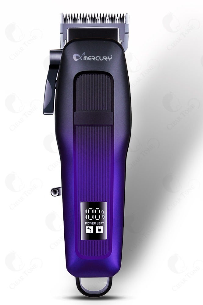 ميركيري ماكينة حلاقة/تشذيب شعر ميركوري قابلة لإعادة الشحن - محرك قوي مضاد للاهتزاز | شفرة بأربعة تروس | رأس قص حاد | شفرة متحركة من السيراميك | شاشة LED ذكية | مدة تشغيل تصل إلى ٢٤٠ دقيقة | بطارية طويلة الأمد ٢٥٠٠ مللي أمبير/ساعة | سهلة التنظيف - Image 1