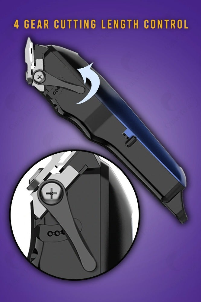 ميركيري ماكينة حلاقة/تشذيب شعر ميركوري قابلة لإعادة الشحن - محرك قوي مضاد للاهتزاز | شفرة بأربعة تروس | رأس قص حاد | شفرة متحركة من السيراميك | شاشة LED ذكية | مدة تشغيل تصل إلى ٢٤٠ دقيقة | بطارية طويلة الأمد ٢٥٠٠ مللي أمبير/ساعة | سهلة التنظيف - Image 3