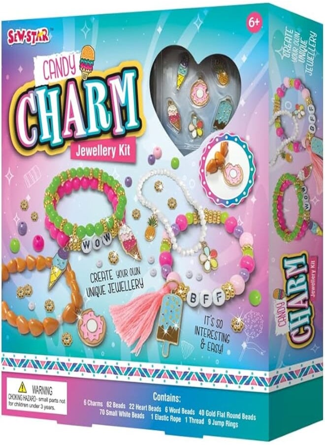 Sew-Star Sew Star Candy Charm - Make it on your own DIY for kids SS-20-013, 6+ 