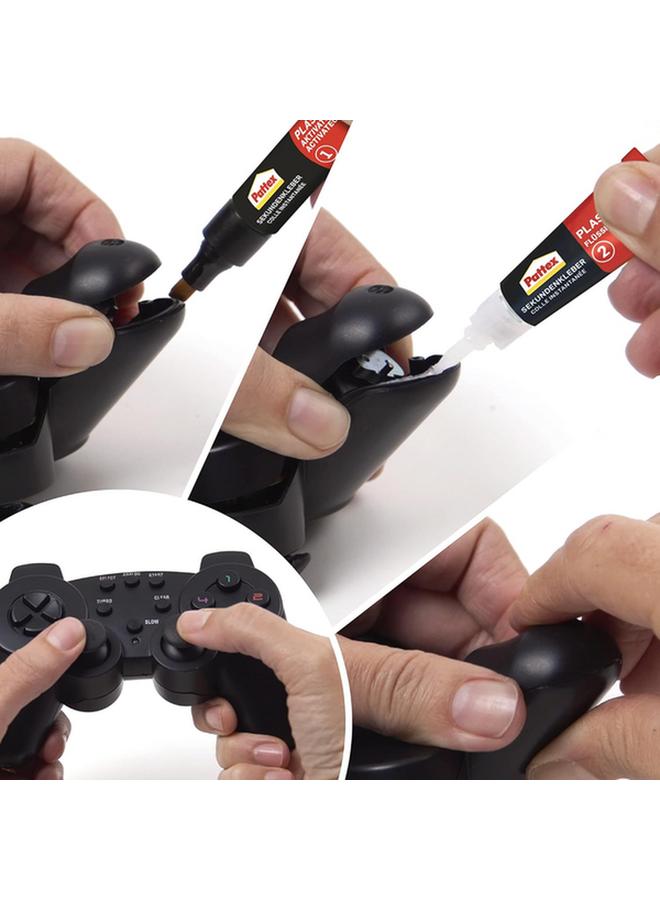 Pattex All Plastic Long-Lasting Super Glue with Quick Dry Activator Clear 2751621 - Image 4