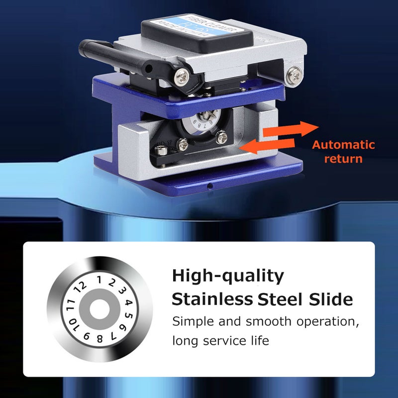 FC-6S Optical Fiber Cleaver Cable Cutting Tool High Precision Optical Fiber Cleaver Stable Angle Stainless Steel Slides - Image 2