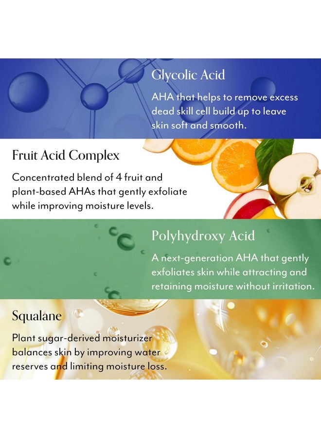 بليس سيروم الوجه الليلي بليس رينيو آند سموث | علاج تجديد البشرة بحمض الجليكوليك وحمض ألفا هيدروكسي (AHA) وحمض الجليكوليك والبولي هيدروكسي | لبشرة أكثر نعومة وإشراقًا | سيروم مقشر نباتي وخالٍ من القسوة | 1 أونصة سائلة - Image 3