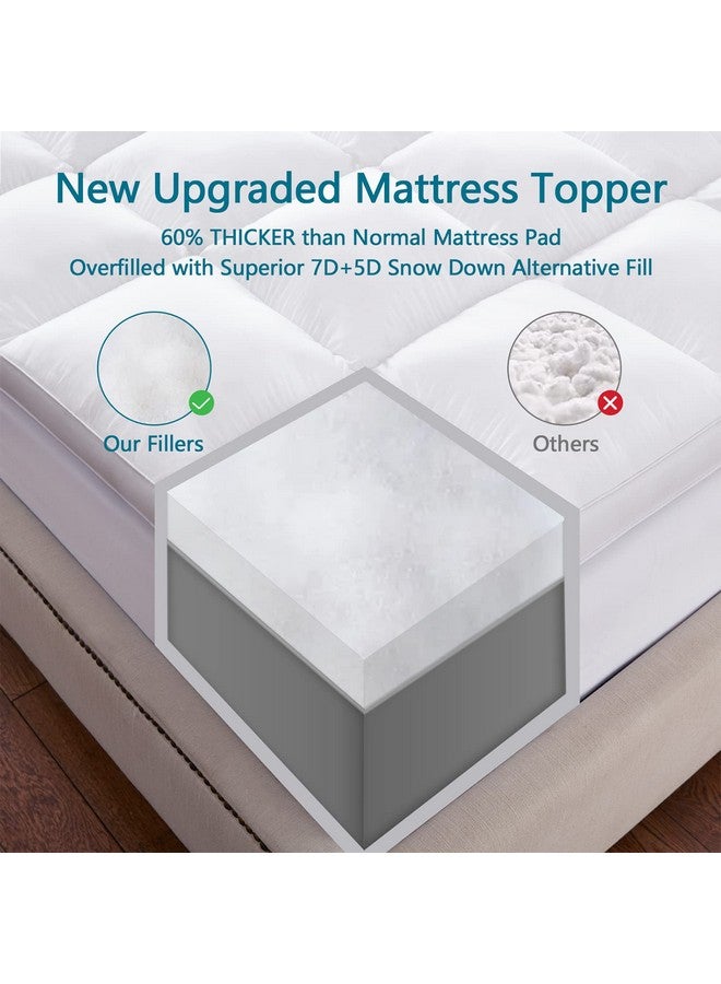 CHOKIT CHOKIT Twin XL Mattress Topper, College Dorm Extra Thick Pillow Top Mattress Pad for Back Pain Relief, Cooling Bed Topper Mattress Cover with 8-21 Inch Deep Pocket  - Image 4