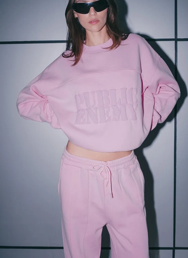 فلاش موب نيشن FM Pink Logo Sweater