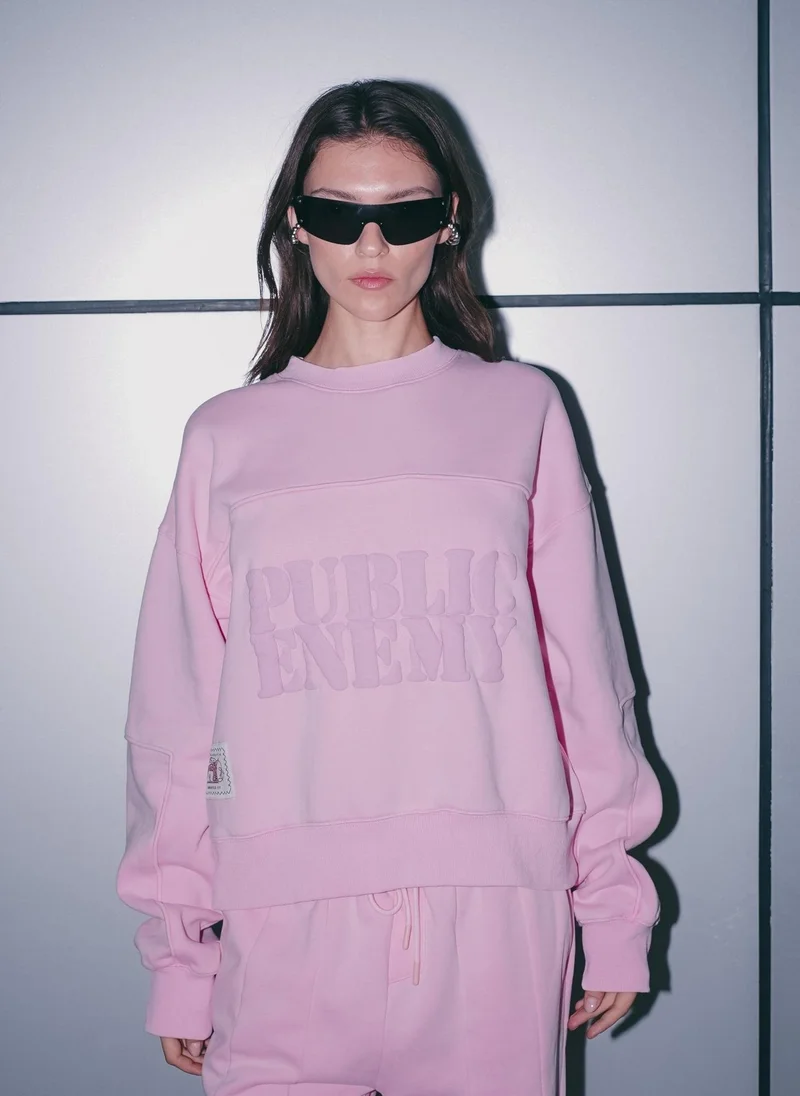 فلاش موب نيشن FM Pink Logo Sweater