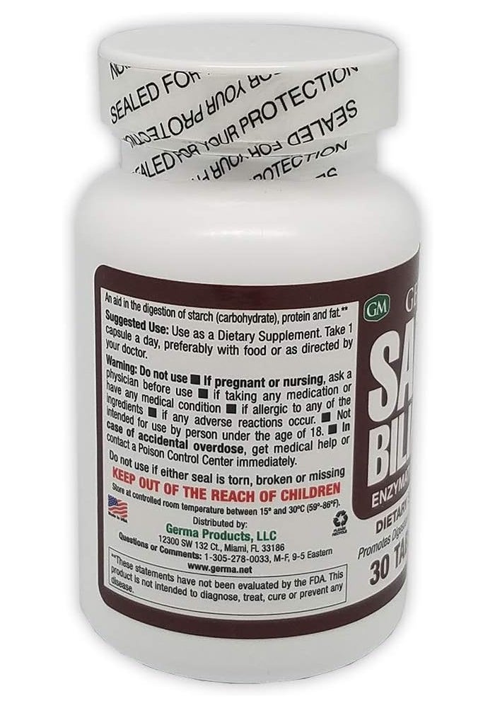 Germa Bile Salts Natural Dietary Supplement for Liver Support - 30 Tablets - Image 2