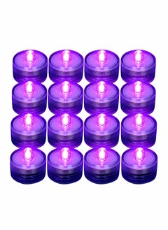Excefore Waterproof LED Candle Light, Purple Waterproof Flameless Candle Tea Lights, Underwater Battery Operated Seasonal Festival Celebration LED Tea Light for Table, Wedding Centerpieces, Party, 12 Pack  - Image 1