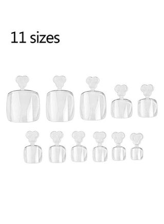 550 Pieces False Toenails Tip with Box Ultrathin Transparent Toenail 11 Sizes for Nail Salon and Foot Decoration - view 3