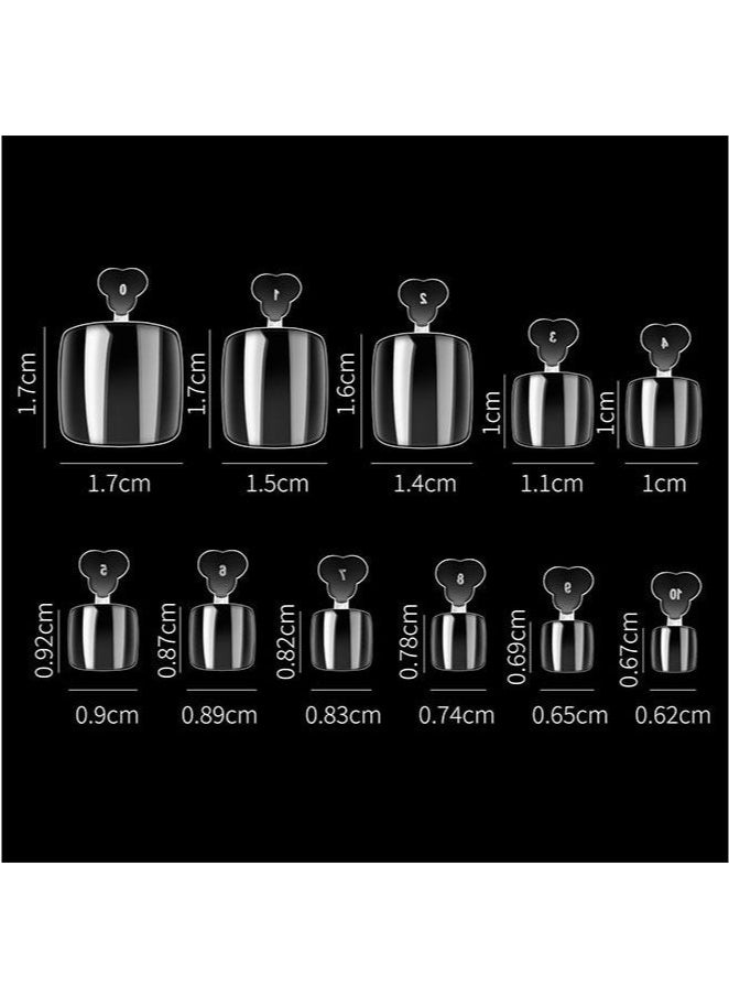 Lemon 550 Pieces False Toenails Tip with Box Ultrathin Transparent Toenail 11 Sizes for Nail Salon and Foot Decoration - Image 2