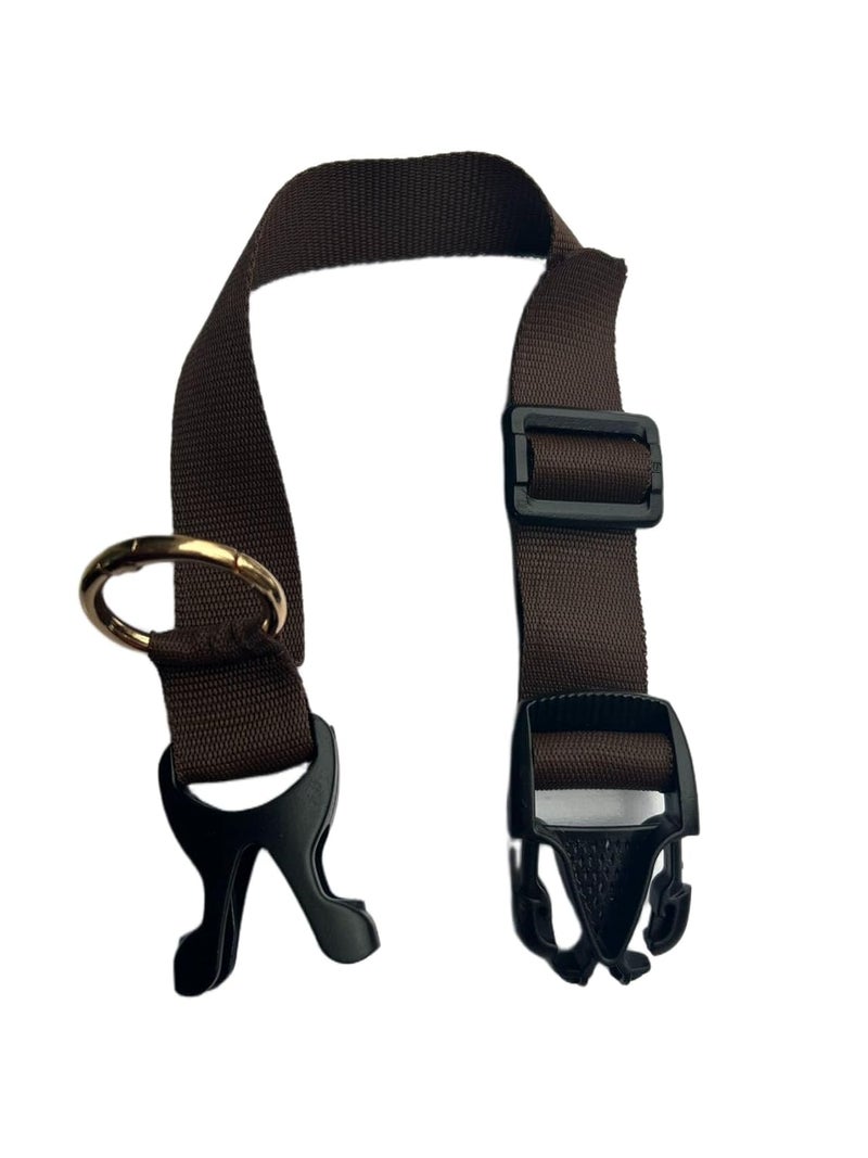 iCONY Add a Bag Belt, Luggage Strap, Jacket Gripper, Baggage Suitcase Straps Belts Black Outdoor Sports | Camping & Hiking | Hiking Backpacks 1 Pack (Brown, 1INCH) - Image 3