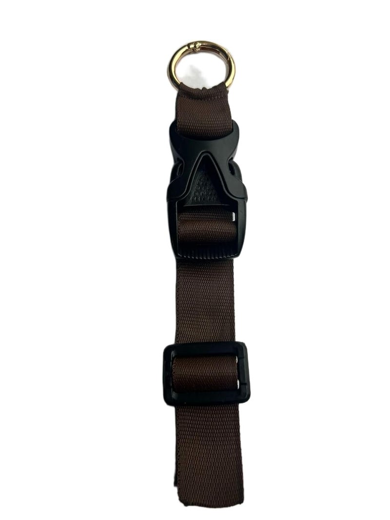 iCONY Add a Bag Belt, Luggage Strap, Jacket Gripper, Baggage Suitcase Straps Belts Black Outdoor Sports | Camping & Hiking | Hiking Backpacks 1 Pack (Brown, 1INCH) - Image 1