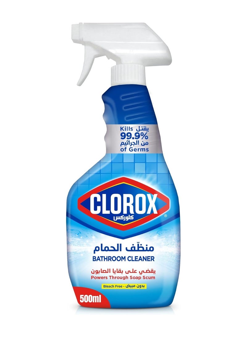 Clorox Bathroom Cleaner Spray, Bleach Free, Powers Through Soap Scum, 500ml - Image 1