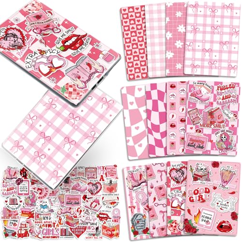 TAKEALOOKO Y2K Insert Cardstock Paper for Kindle 12Pcs Spicy Back Cover Inserts Decorating Accessories 50Pcs Reading Srickers for Kindle EReader Bookish Gift for Book Lover - Image 1