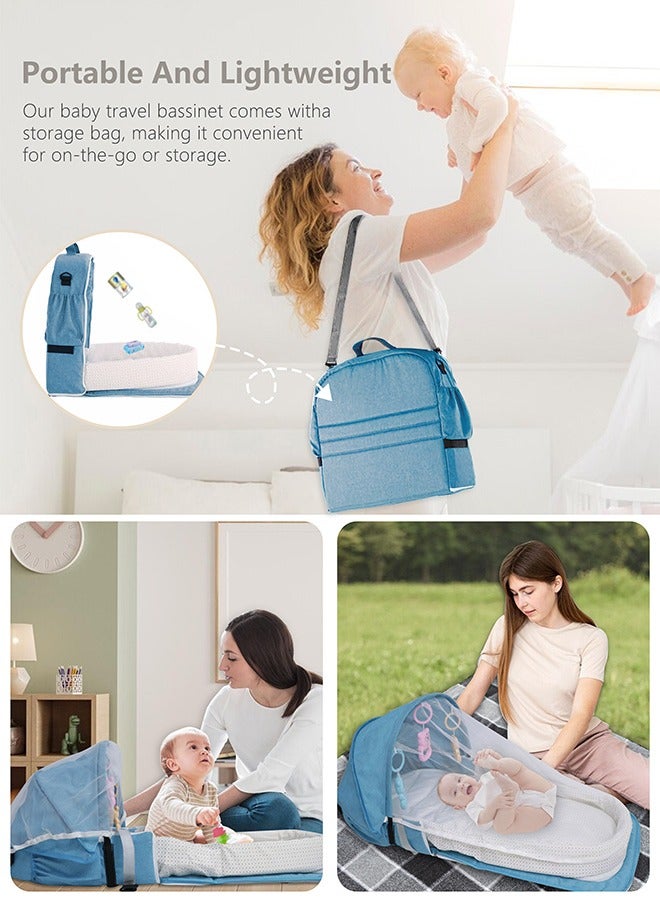 RATSAW Baby Bed Portable Baby Bed Foldable Infant Crib With Cartoon Toys Detachable Cotton Cover Suitable for Travel and Home Use Easy to Carry - Image 5