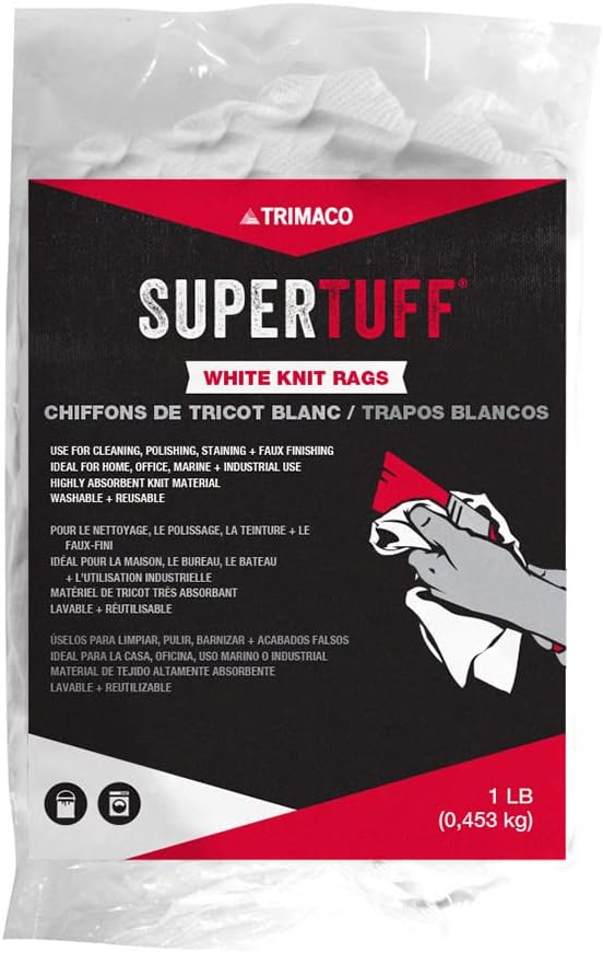 Trimaco 10844 TShirt Knit Wipers White - Image 1