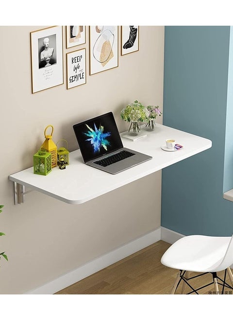 Floating Desk Wall Mounted Desk Foldable Modern MDF Wood Table for Home Office Small Spaces 30*60 cm